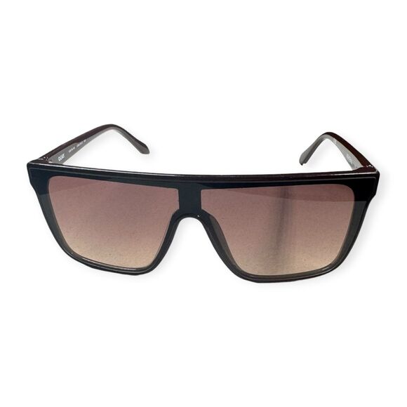 Quay Nightfall Brown Oversized Shield Sunglasses Retro VTG main image 5